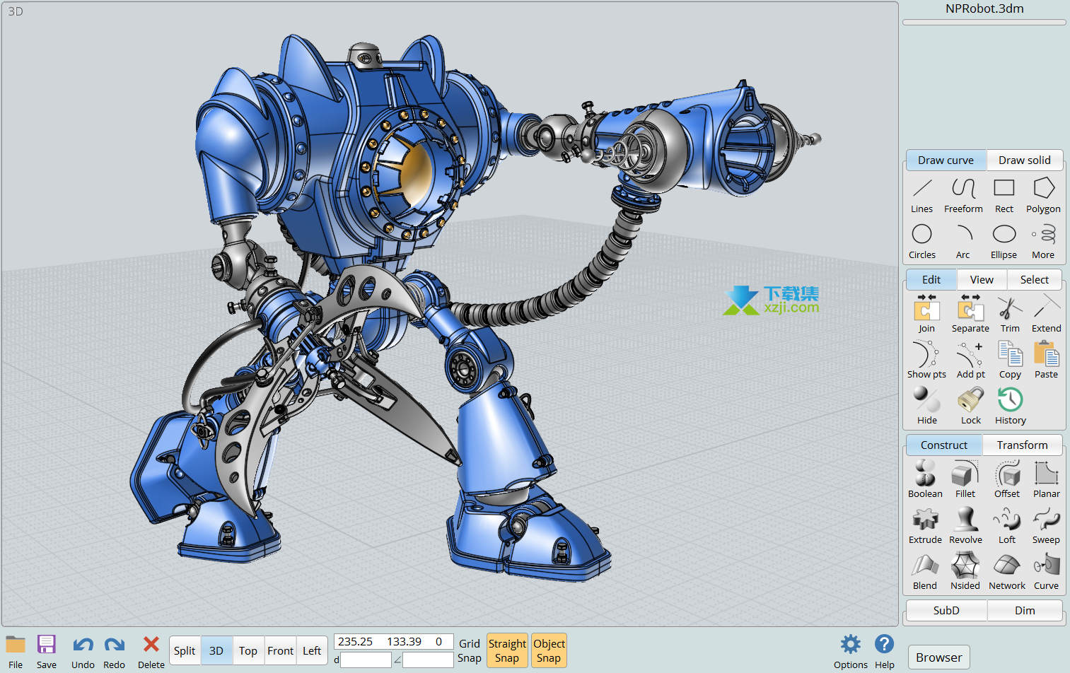 Moi3D界面