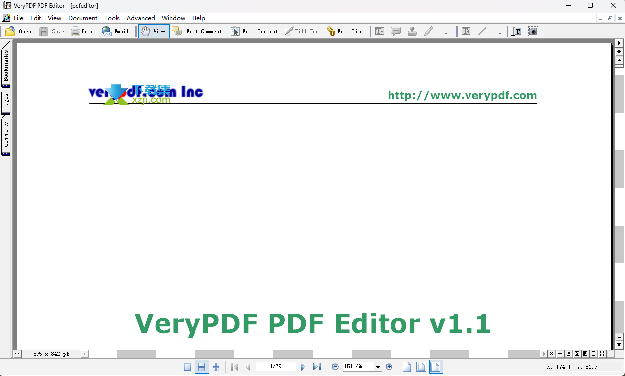 VeryPDF PDF Editor界面
