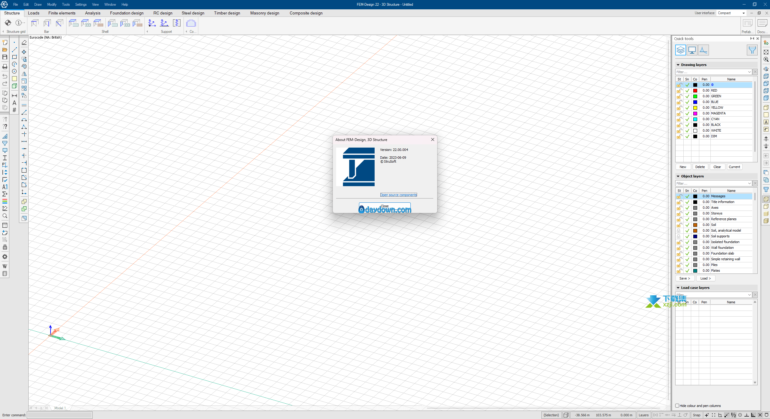 StruSoft FEM-Design Suite界面