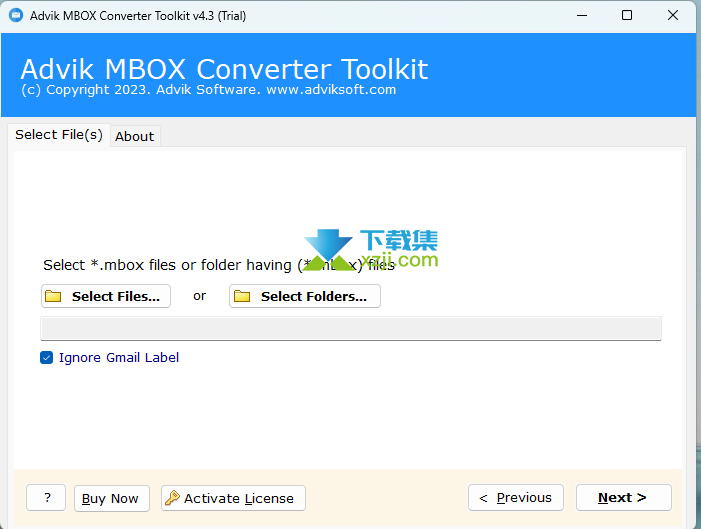 Advik MBOX Converter Toolkit界面