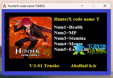 猎物代号T修改器(HunterX code name T)使用方法说明