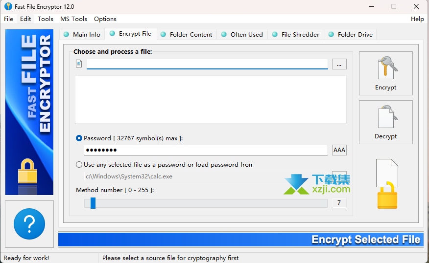 Fast File Encryptor界面