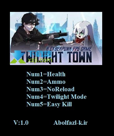 暮光之城赛博朋克FPS修改器(Twilight Town A Cyberpunk FPS)使用方法说明