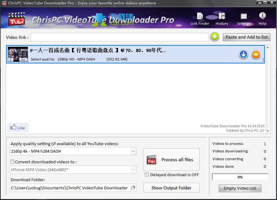 ChrisPC VideoTube Downloader Pro界面