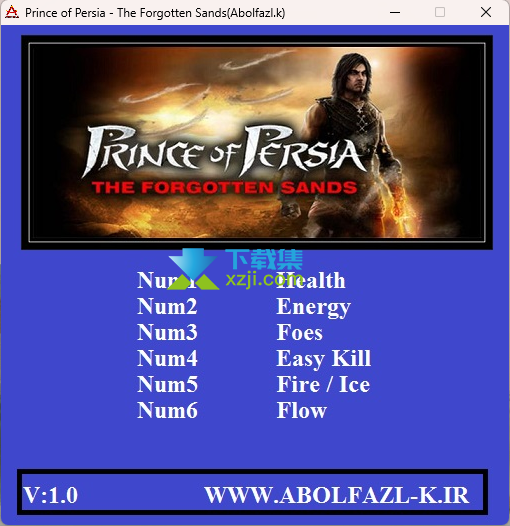 波斯王子5遗忘之沙修改器(PrinCE of Persia The Forgotten Sands)使用方法说明