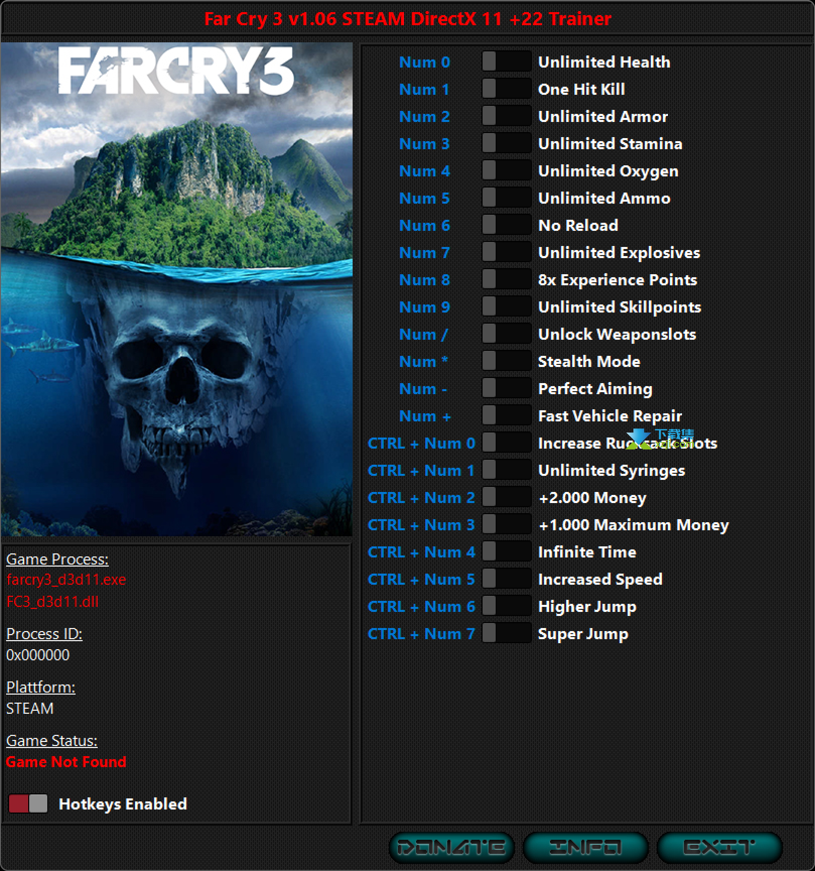 孤岛惊魂3修改器(Far Cry3)使用方法说明