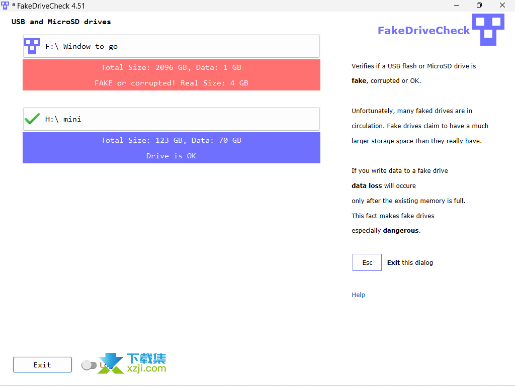 FakeDriveCheck界面