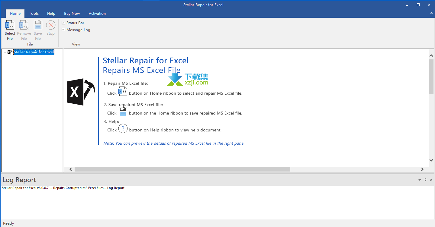 Stellar Repair for Excel界面