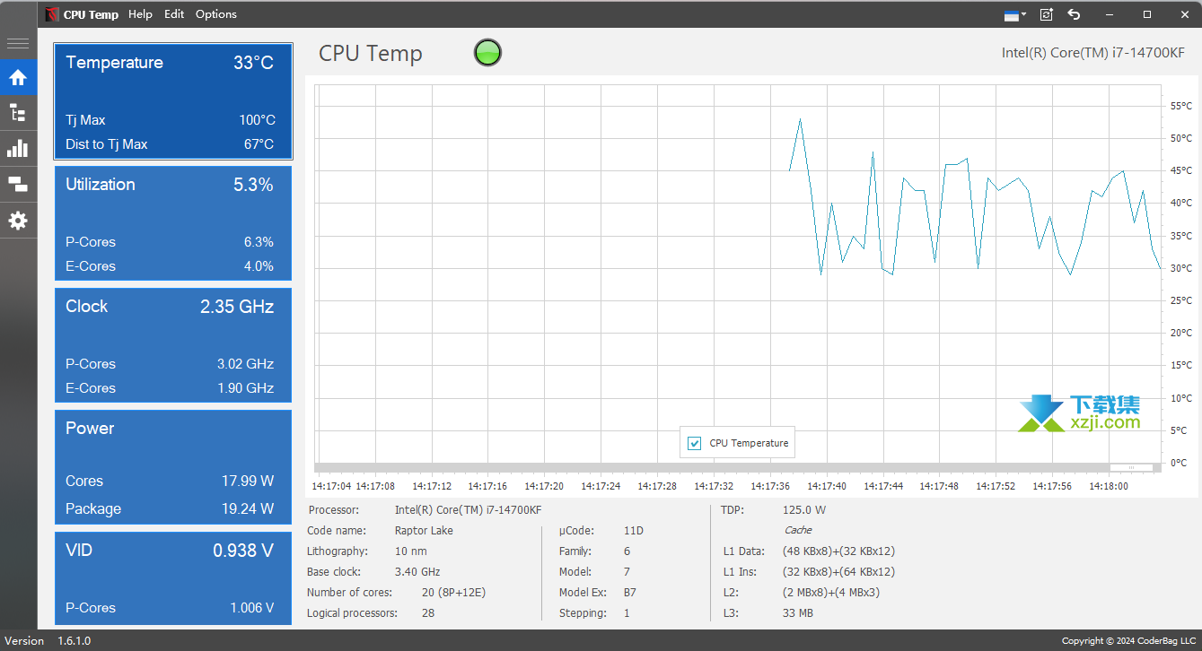 CPU Temp界面