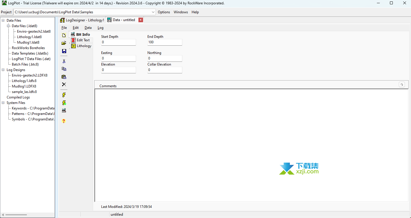 RockWare LogPlot界面