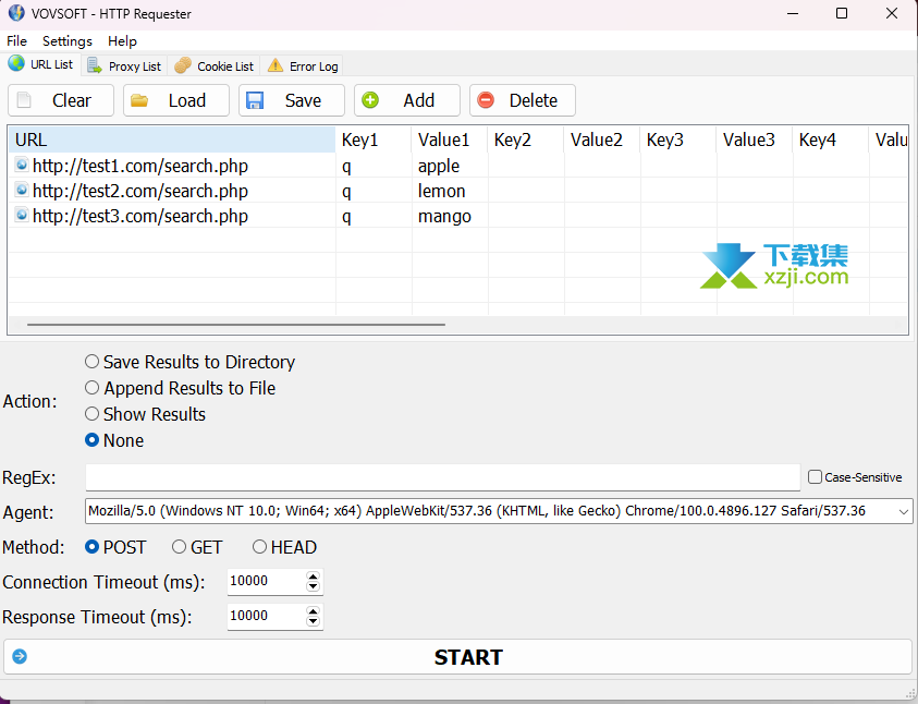 Vovsoft HTTP Requester界面