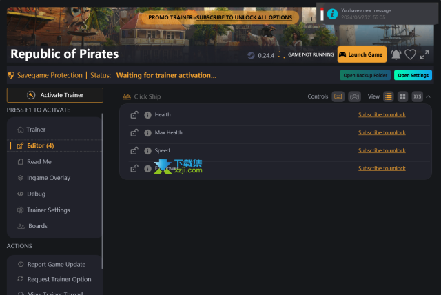 海盗共和国修改器(Republic of Pirates)使用方法说明