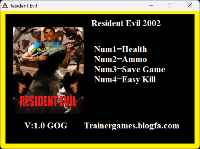 生化危机修改器(Resident Evil)使用方法说明