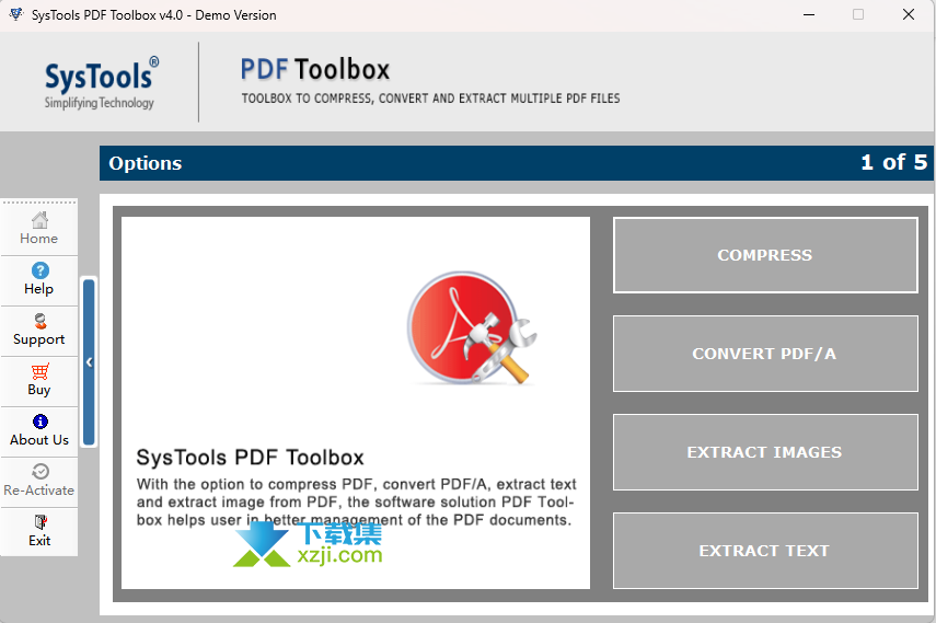 SysTools PDF Toolbox界面