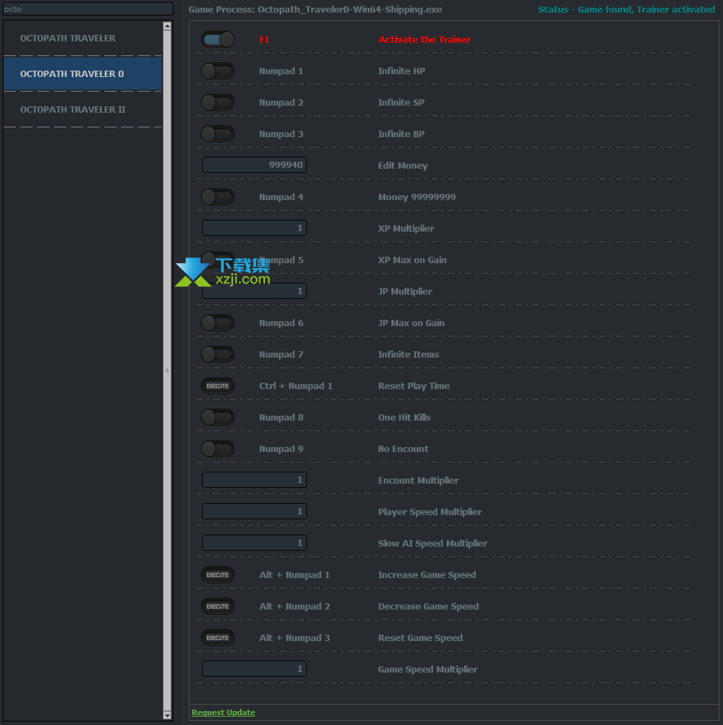 歧路旅人0修改器界面