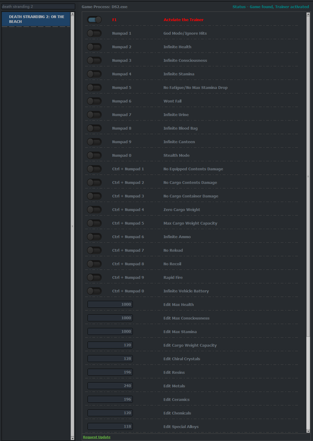死亡搁浅2冥滩之上修改器 +40