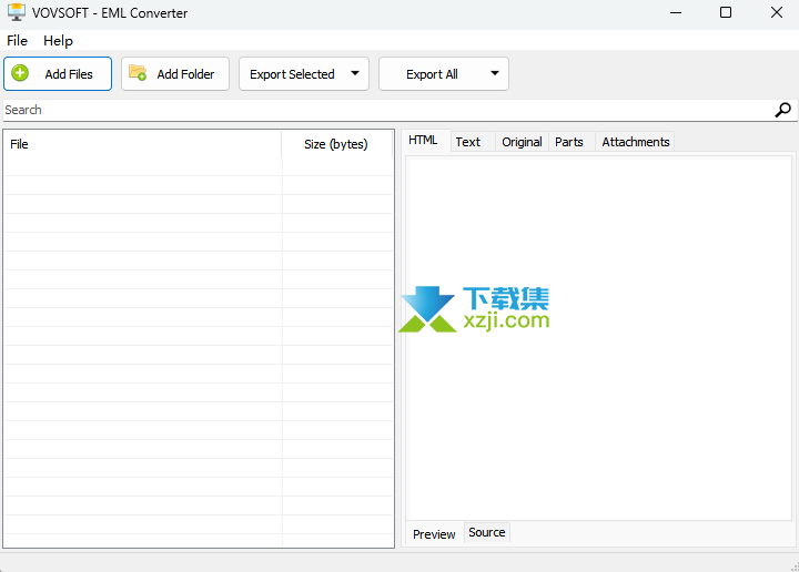 Vovsoft EML Converter界面