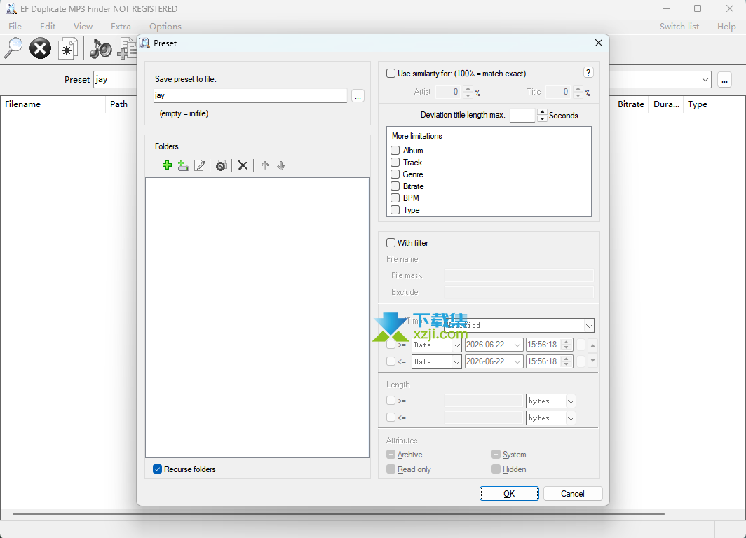 EF Duplicate MP3 Finder英文界面
