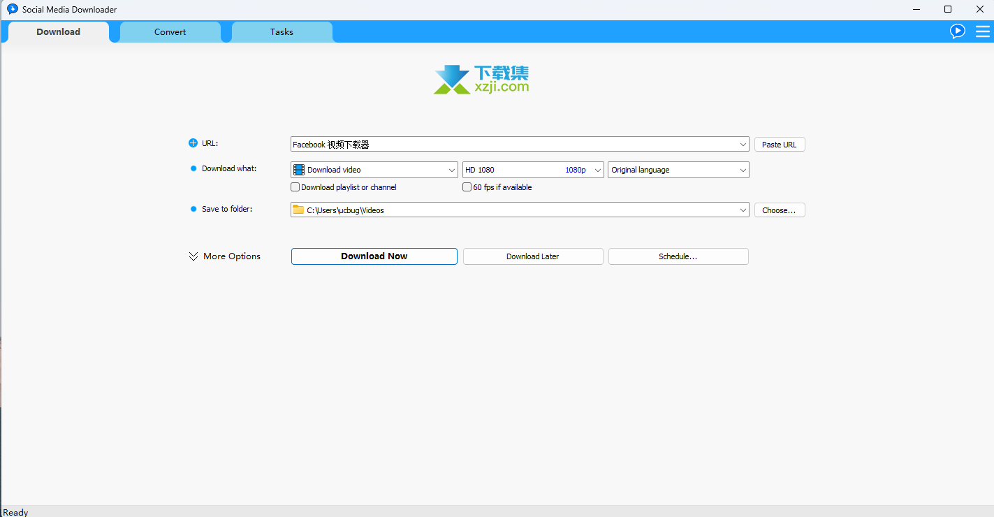 Social Media Downloader界面 Social Media Downloader界面