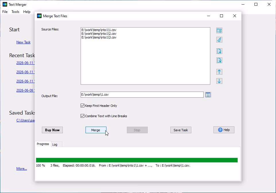 Withdata TextMerger界面 Withdata TextMerger界面