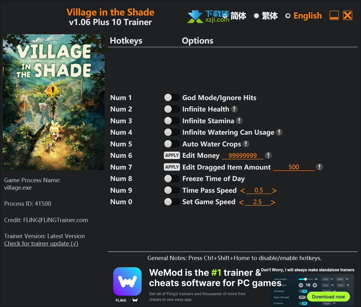 Village in the Shade Trainer Village in the Shade Trainer