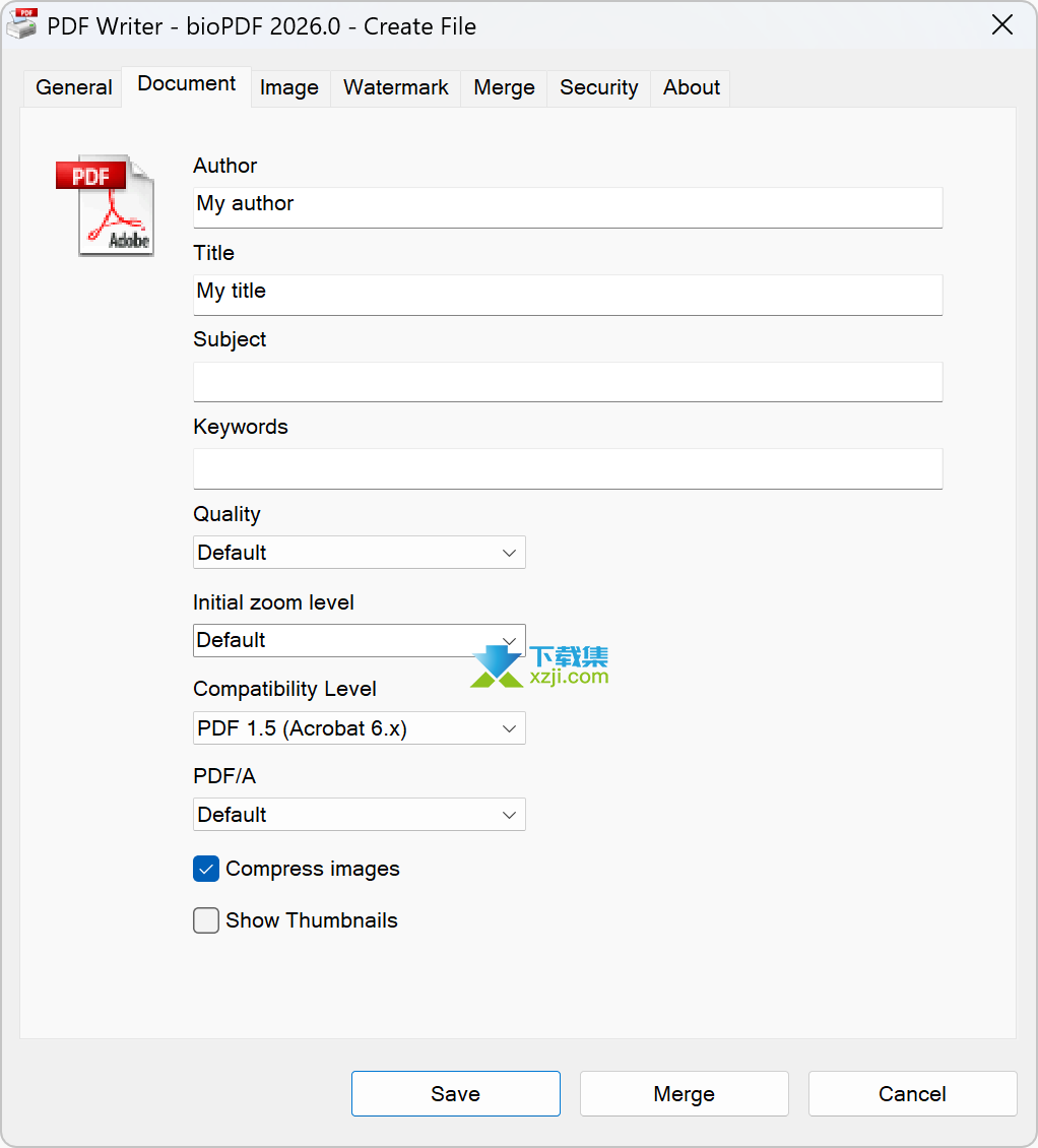 BioPDF PDF Writer界面 BioPDF PDF Writer界面