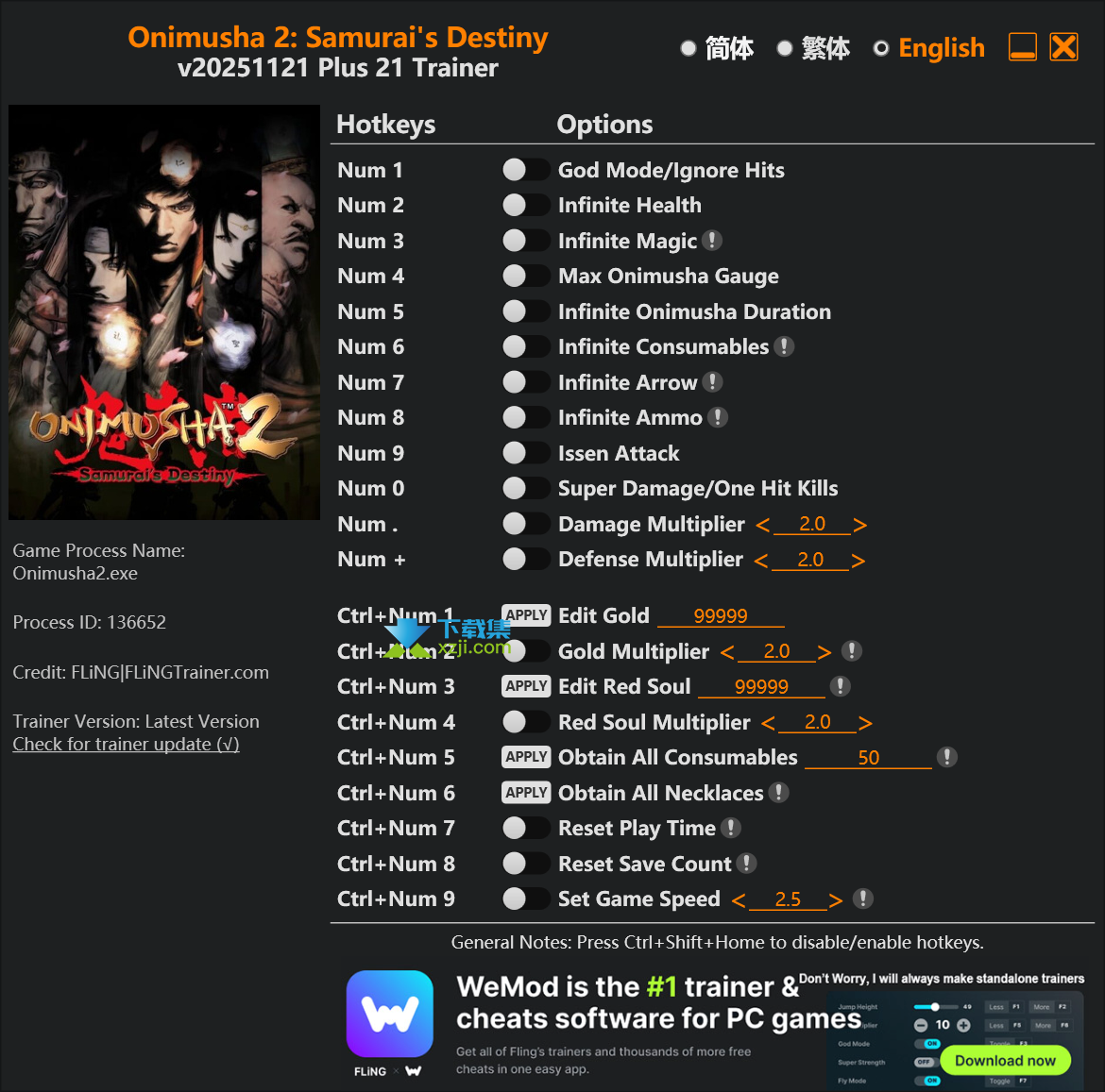 Onimusha 2 Samurai’s Destiny Trainer Onimusha 2 Samurai’s Destiny Trainer